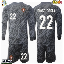 Portugal Diogo Costa #22 Goalkeeper Replica Away Minikit Euro 2024 Long Sleeve (+ pants)